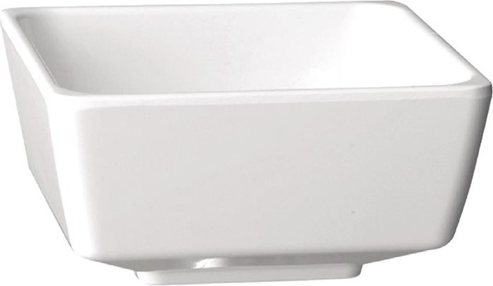  APS Float White Square Bowl 7in 