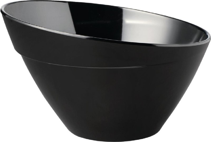  APS Balance Melamine Bowl Black 245mm 