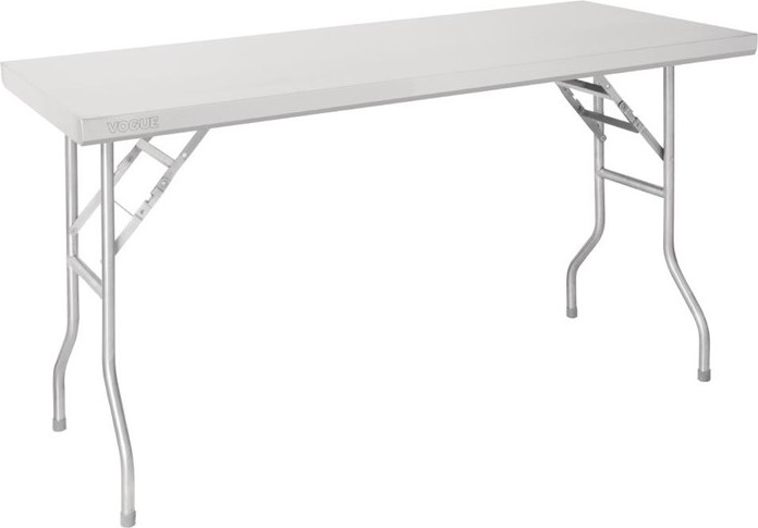  Vogue Stainless Steel Folding Work Table 1220x610x780 