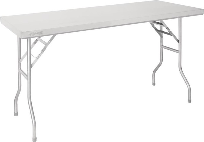  Vogue Stainless Steel Folding Work Table 1220x610x780 