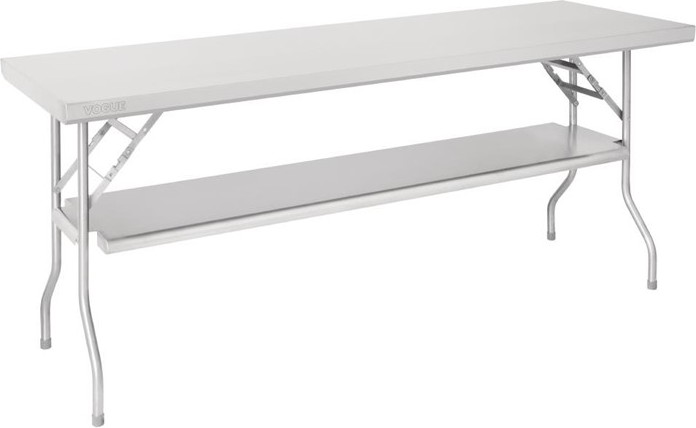  Vogue Stainless Steel Folding Work Table 1830x610x780 