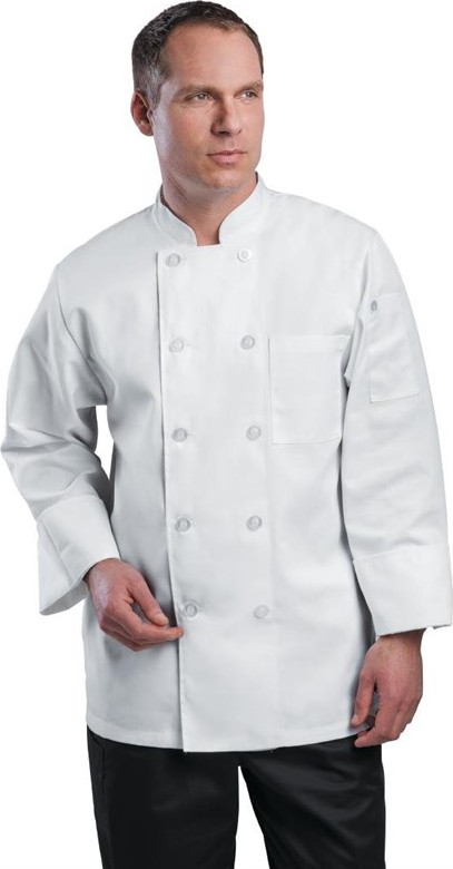  Chef Works Unisex Le Mans Chefs Jacket White 