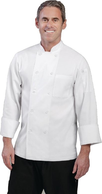  Chef Works Unisex Le Mans Chefs Jacket White 