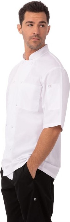  Chef Works Montreal Cool Vent Unisex Short Sleeve Chefs Jacket White 