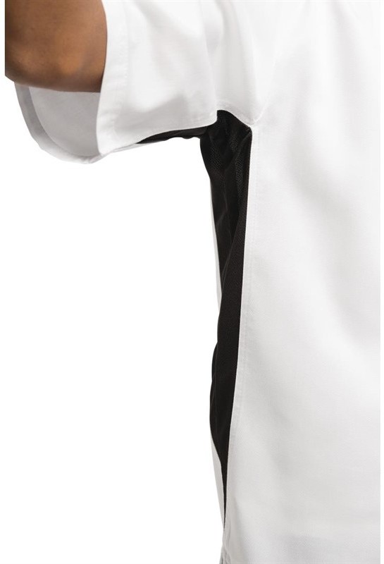  Whites Nevada Black and White Unisex Chefs Jacket 
