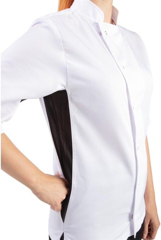  Whites Nevada Black and White Unisex Chefs Jacket 
