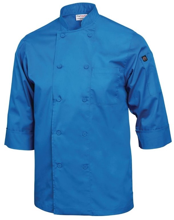  Chef Works Unisex Chefs Jacket Blue 