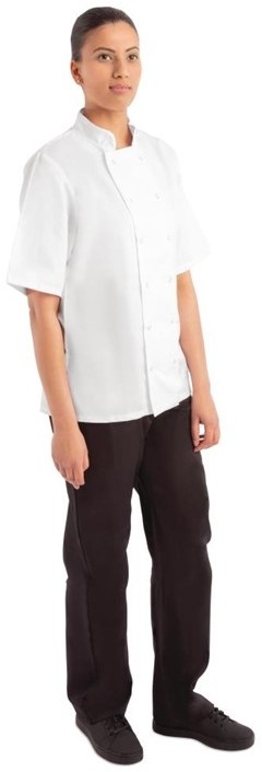  Whites Boston Unisex Short Sleeve Chefs Jacket White 