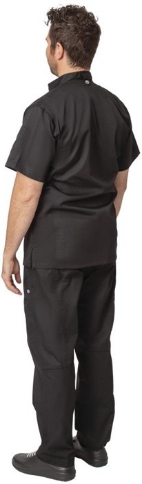  Chef Works Springfield Zipper Mens Chefs Jacket Black 