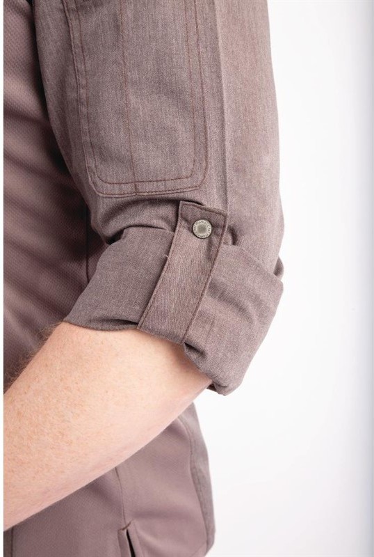  Chef Works Hartford Lightweight L/S Zipper Coat Graphite 