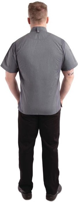  Chef Works Unisex Springfield Lightweight Short Sleeve Zipper Coat Ink Blue 