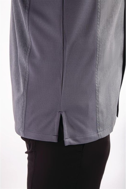 Chef Works Unisex Springfield Lightweight Short Sleeve Zipper Coat Ink Blue 