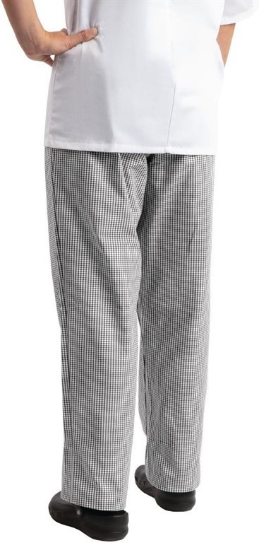  Whites Easyfit Trousers Teflon Black Check 