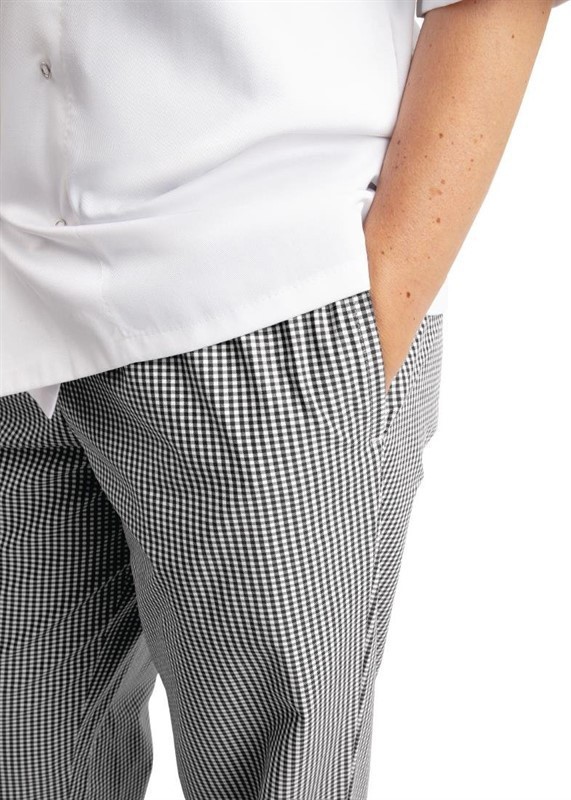  Whites Easyfit Trousers Teflon Black Check 
