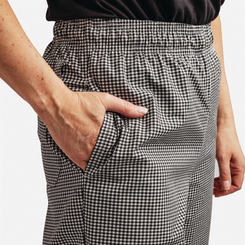  Whites Easyfit Trousers Teflon Black Check 