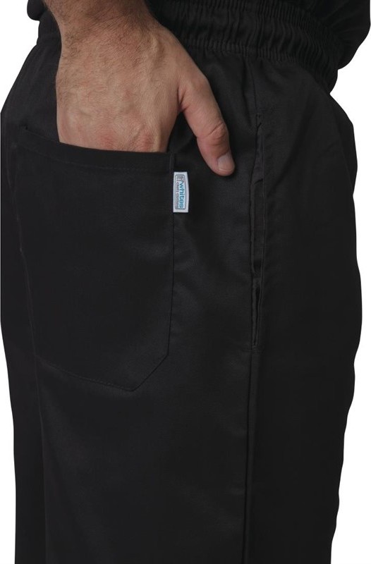 Whites Vegas Chef Trousers Polycotton Black - 
