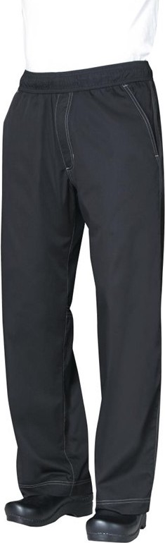  Chef Works Unisex Cool Vent Baggy Chefs Trousers Black 