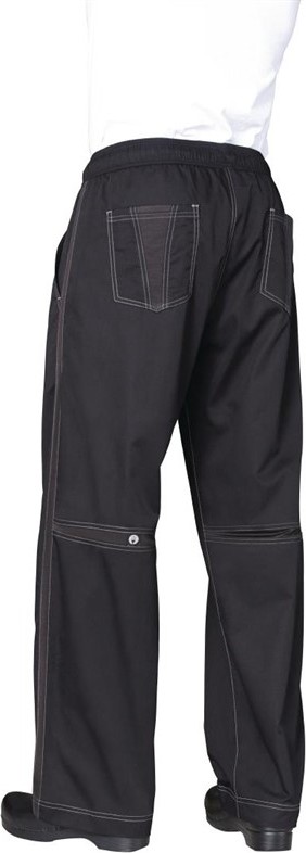  Chef Works Unisex Cool Vent Baggy Chefs Trousers Black 