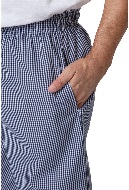  Whites Unisex Vegas Chefs Trousers Small Blue and White Check 
