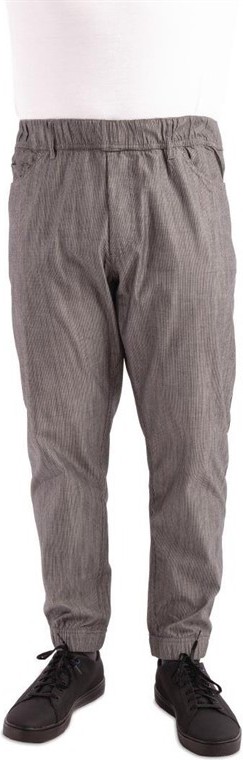 Chef Works Jogger 257 Black and White Fine Stripe 