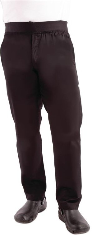  Chef Works Men's Lightweight Slim Trouser Black 