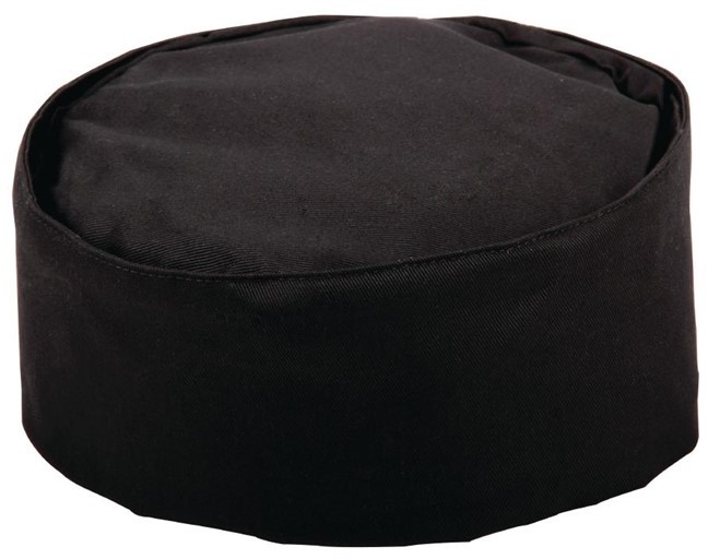  Whites Chefs Skull Cap Polycotton Black - 
