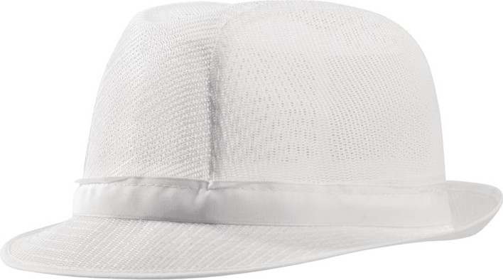  Gastronoble Trilby Hat with Net Snood White 
