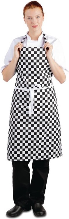  Whites Bib Apron Black and White Check 