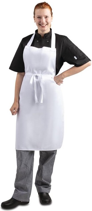  Whites Bib Apron Polycotton White 