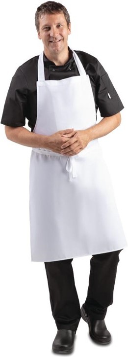  Whites Bib Apron Polycotton White 