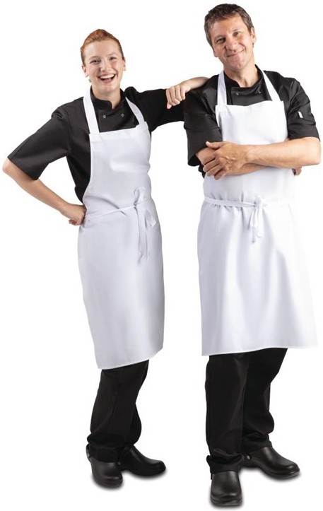  Whites Bib Apron Polycotton White 