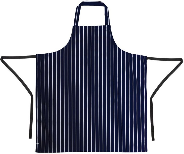  Whites Butchers Apron   Navy Stripe Extra Large 
