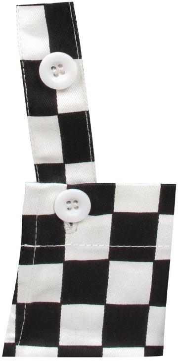  Whites Childrens Bib Apron Big Black and White Check 
