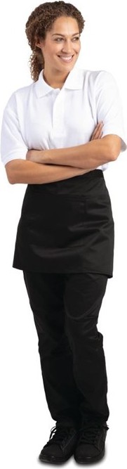  Whites Short Bistro Apron Black 