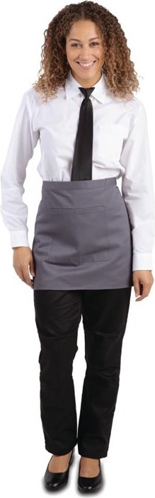  Whites Short Bistro Apron Charcoal 