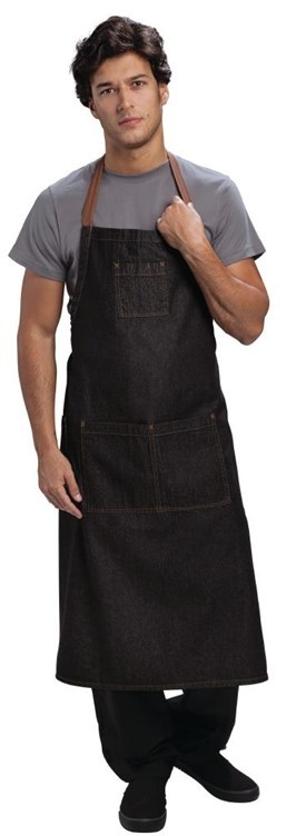  Chef Works Memphis Wide Bib Apron Black 