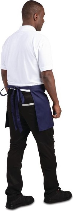  Whites Short Bistro Apron Navy Blue 