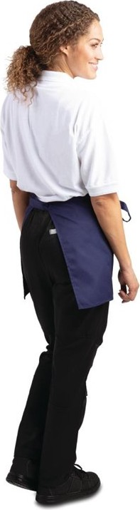  Whites Short Bistro Apron Navy Blue 