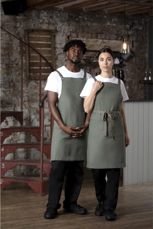  Southside Cotton Canvas Bib Apron Khaki 