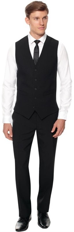  Gastronoble Mens Black Waistcoat - 