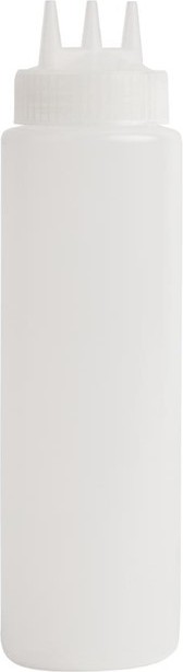  Vogue Clear 3 Nozzle Squeeze Bottle 24oz 