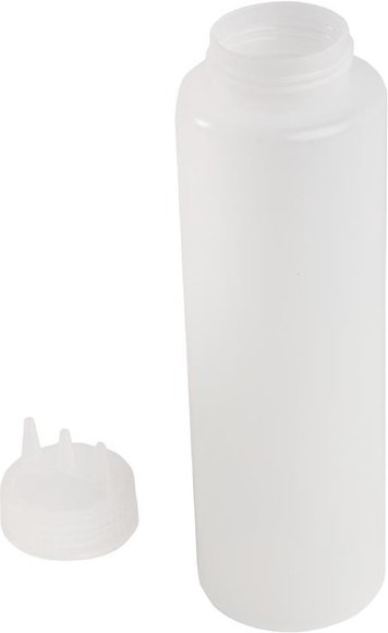  Vogue Clear 3 Nozzle Squeeze Bottle 36oz 