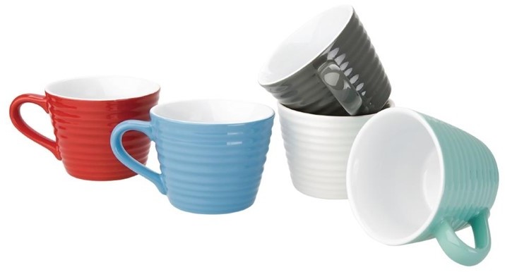  Olympia Caf&eacute; Aroma Mugs Charcoal 230ml (Pack of 6) 