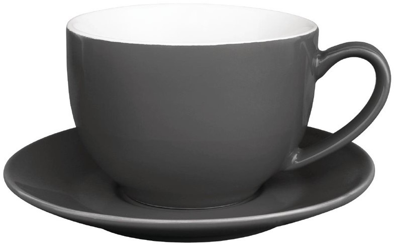  Olympia Cafe Cappuccino Cups Charcoal 340ml (Pack of 12) 