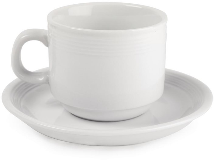  Olympia Linear Stacking Tea Cups 200ml 7oz (Pack of 12) 
