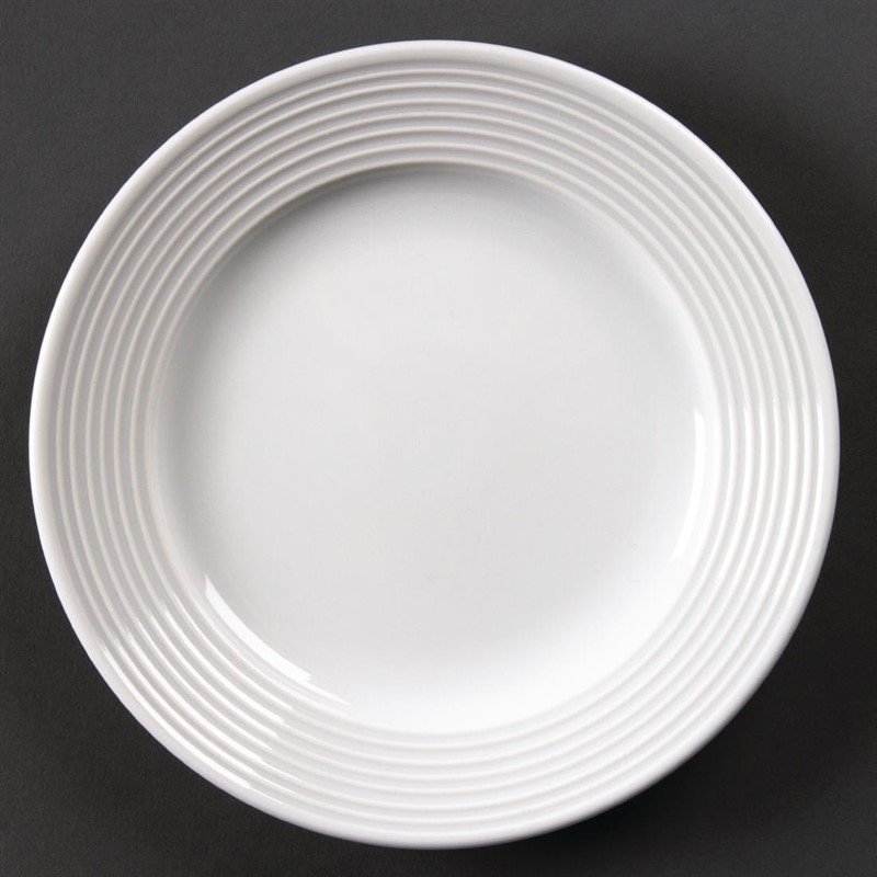  Olympia Linear Wide Rimmed Plates 150mm (Pack of 12) 
