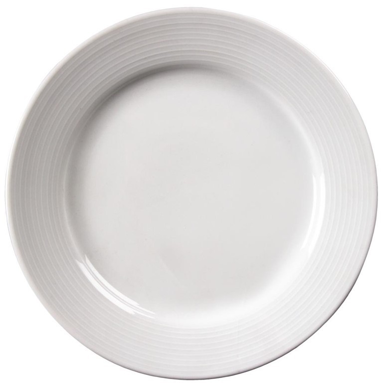  Olympia Linear Wide Rimmed Plates 200mm (Pack of 12) 