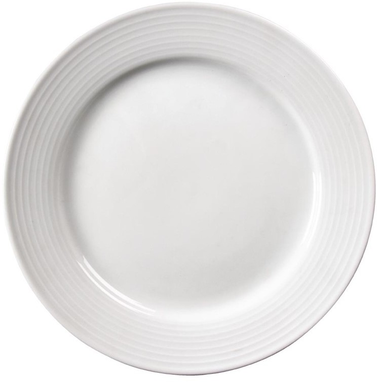  Olympia Linear Wide Rimmed Plates 250mm (Pack of 12) 