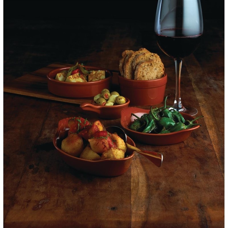  Olympia Mediterranean Ramekins Rustic 95mm (Pack of 6) 