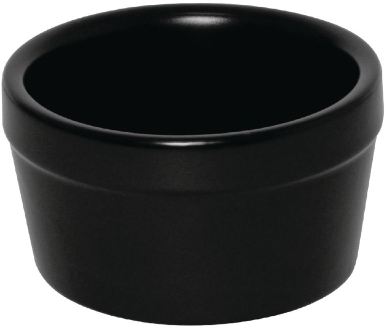 Olympia Mediterranean Ramekins Black 95mm (Pack of 6) 